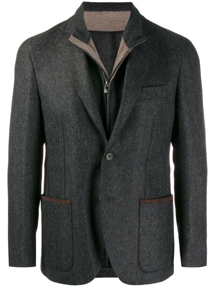 Corneliani Giacca Layered Blazer - Grey