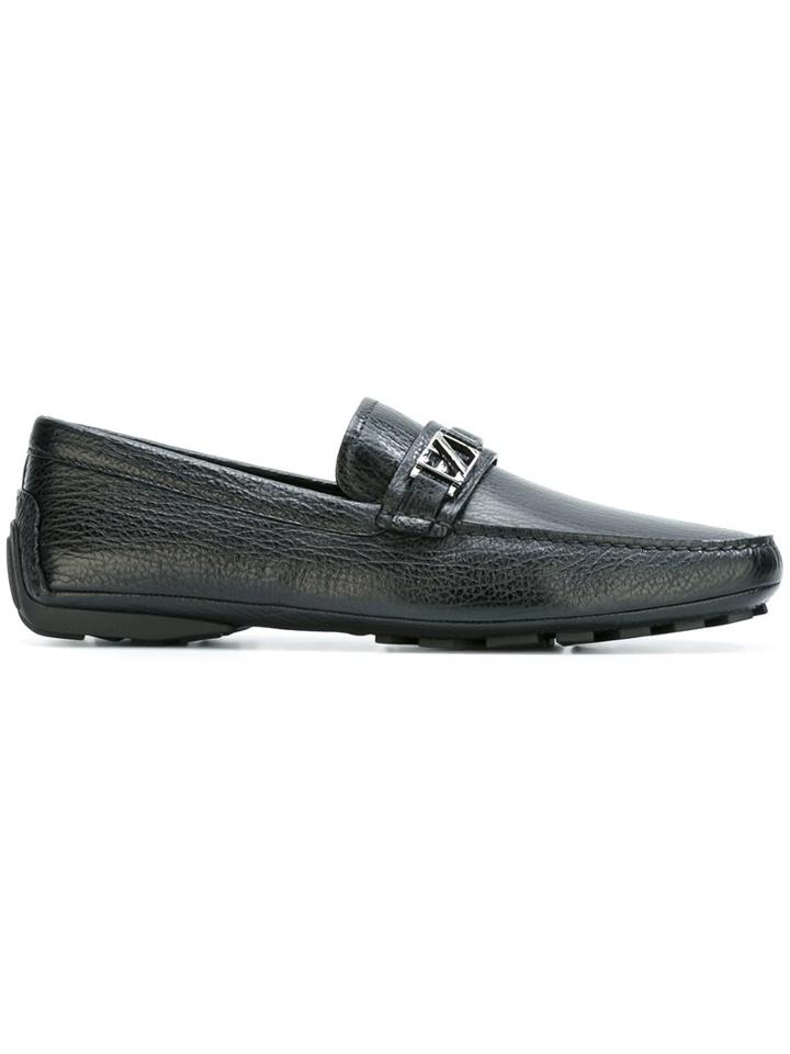 Ermenegildo Zegna Logo Buckle Loafers