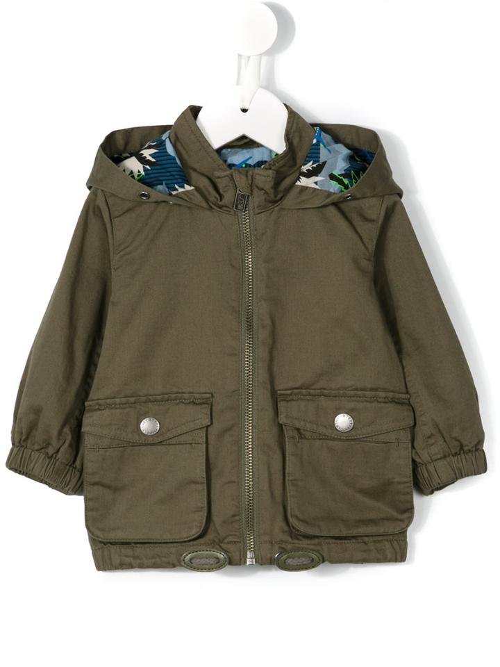 Stella Mccartney Kids - Army Hooded Jacket - Kids - Cotton - 9 Mth, Green