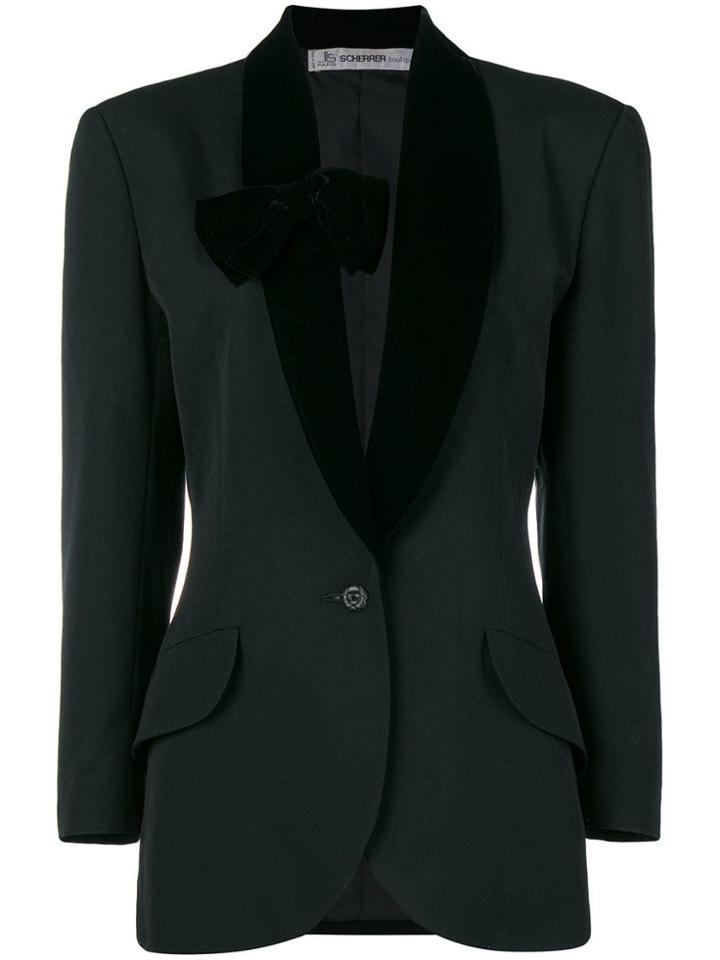 Jean Louis Scherrer Vintage Bow-detail Tuxedo Jacket - Black