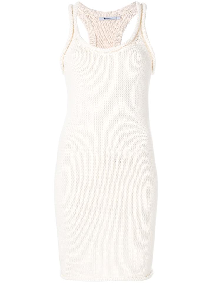 T By Alexander Wang Knitted Tank Dress - White