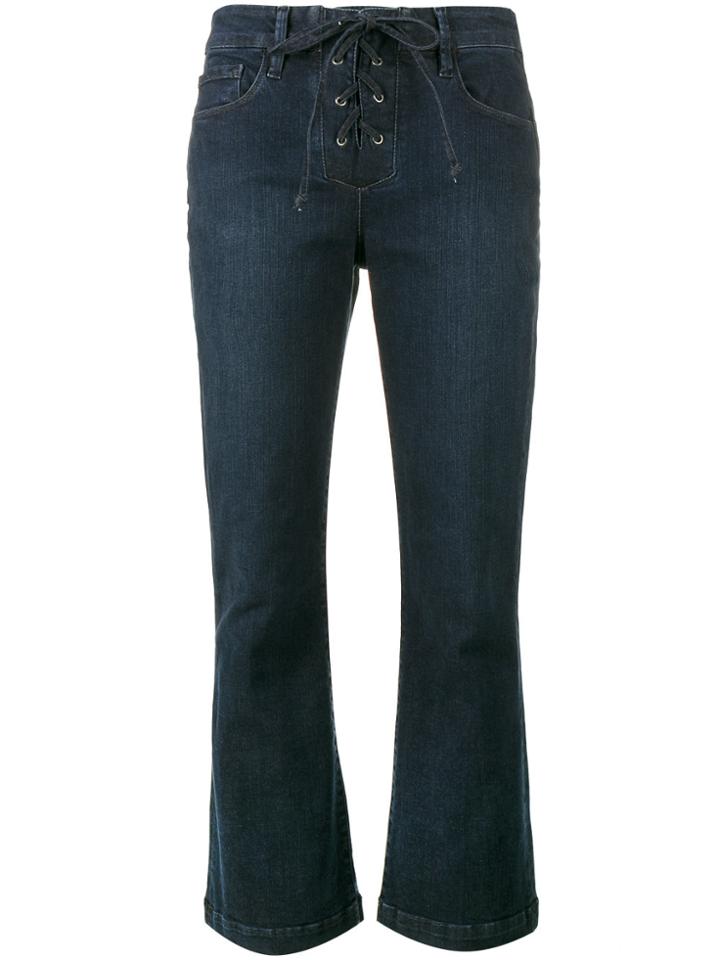 Frame Denim Le Crop Mini Boot Lace-up Jeans - Blue