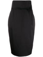 Alexandre Vauthier High Waisted Pencil Skirt - Black