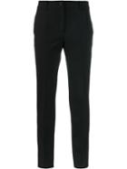 Dolce & Gabbana Classic Slim Fit Trousers, Women's, Size: 46, Black, Virgin Wool/polyamide/spandex/elastane