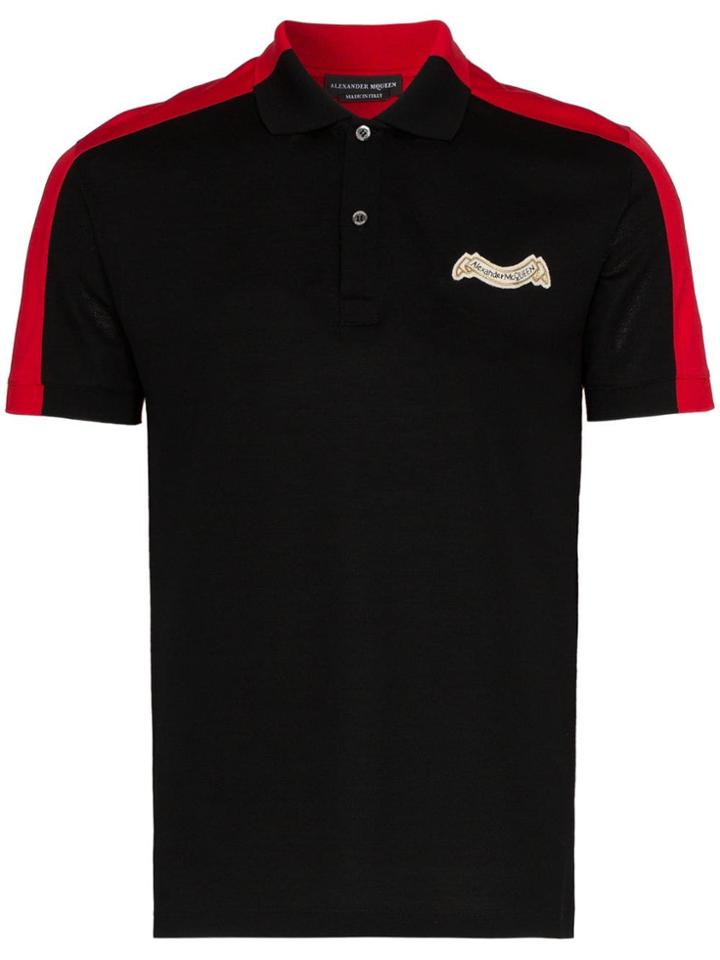 Alexander Mcqueen Amcq Embr Logo Polo Blk - Black