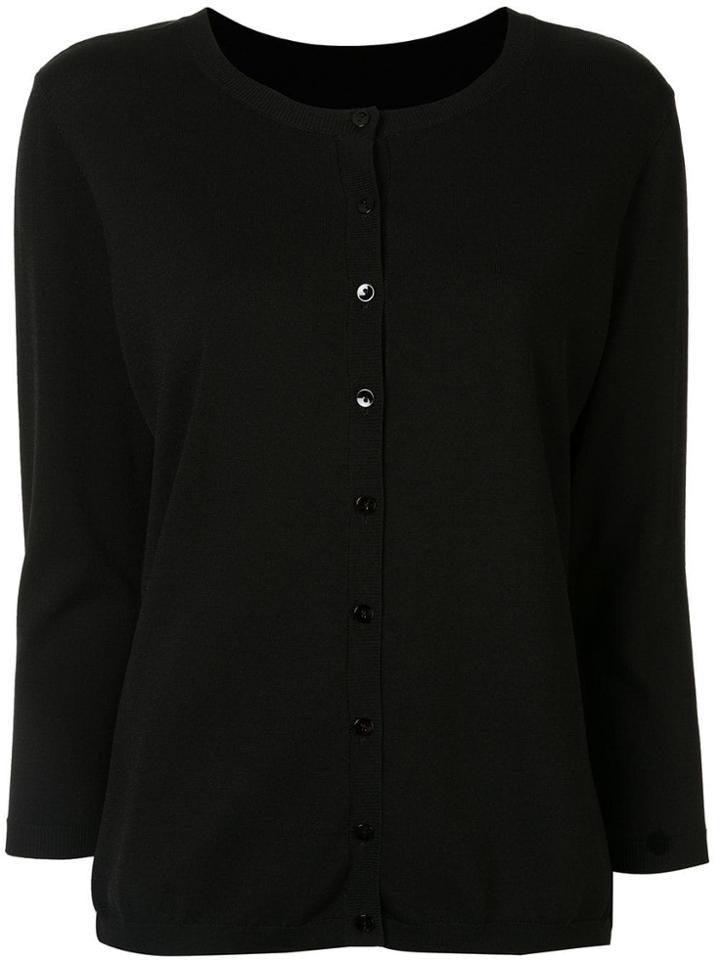 Knott Pleated Detail Cardigan - Black