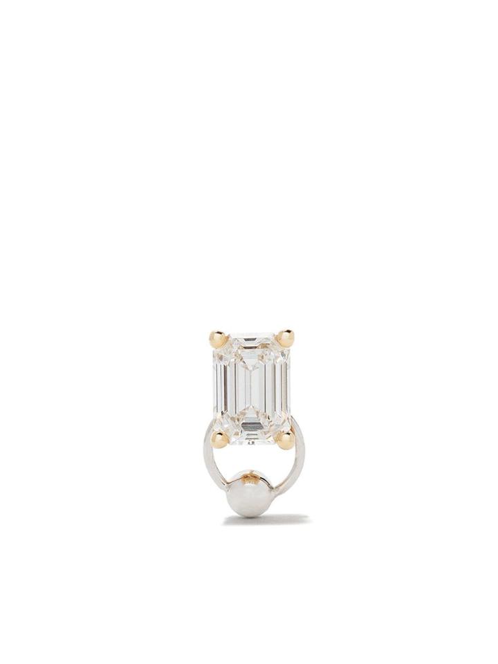 Delfina Delettrez 18kt White And 18kt Yellow Gold Piercing Stud