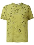 Valentino - Animal Print Topsjort Sleeve - Women - Silk - S, Green, Silk