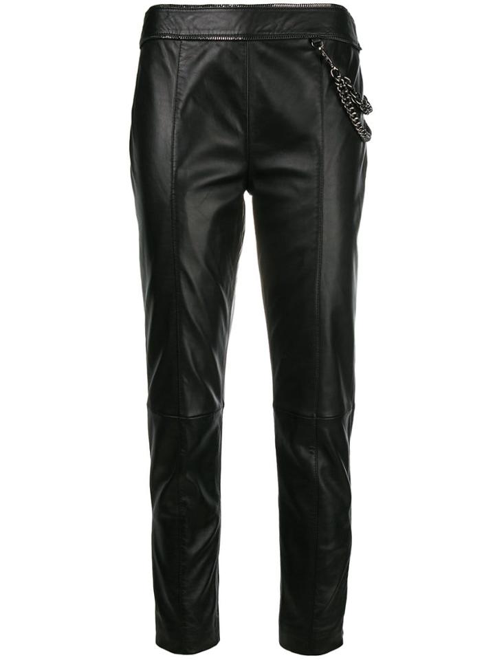 Boutique Moschino Lambskin Trousers - Black