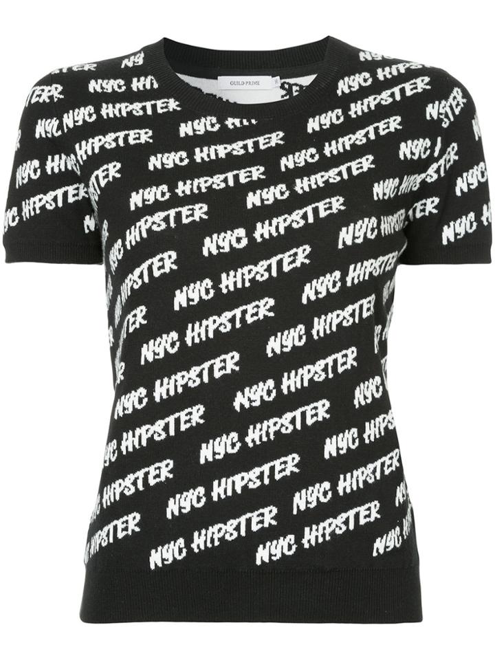 Guild Prime Nyc Hipster Knitted T-shirt - Black