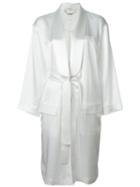 Givenchy Draped Crepe Coat, Women's, Size: 34, White, Silk/spandex/elastane/viscose
