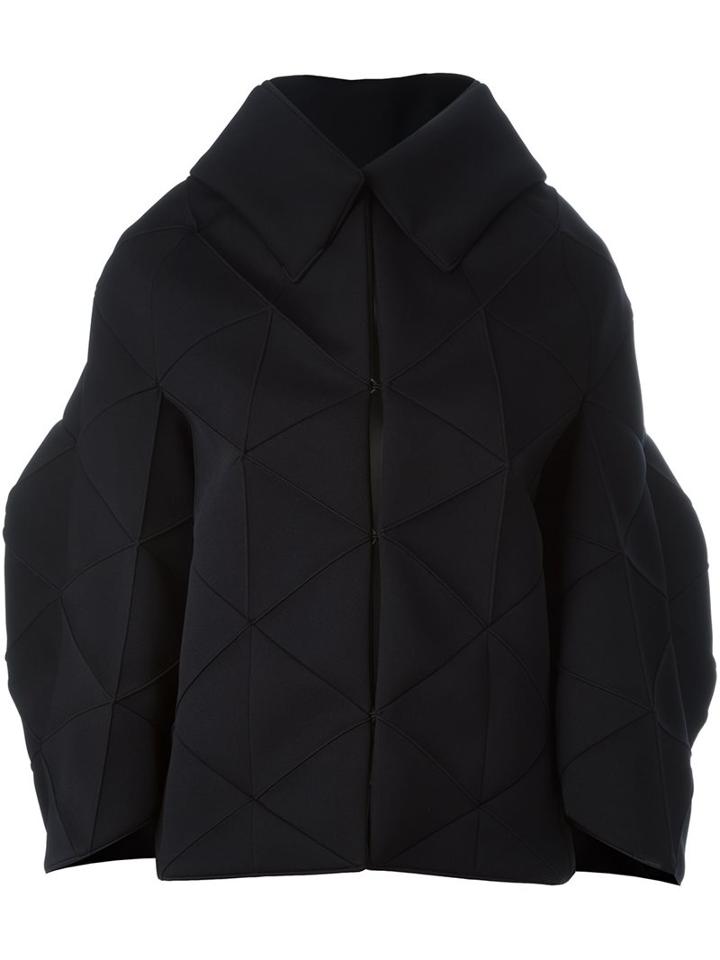 Junya Watanabe Comme Des Garçons Structured Oversized Poncho, Women's, Size: Medium, Black, Nylon/polyester