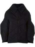 Junya Watanabe Comme Des Garçons Structured Oversized Poncho, Women's, Size: Medium, Black, Nylon/polyester