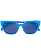 Retrosuperfuture - Round Shaped Sunglasses - Women - Acetate - One Size, Women's, Blue, Acetate