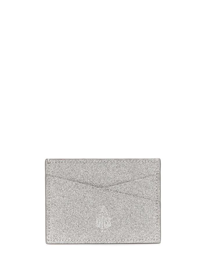 Mark Cross Metallic Glitter Cardholder - Silver