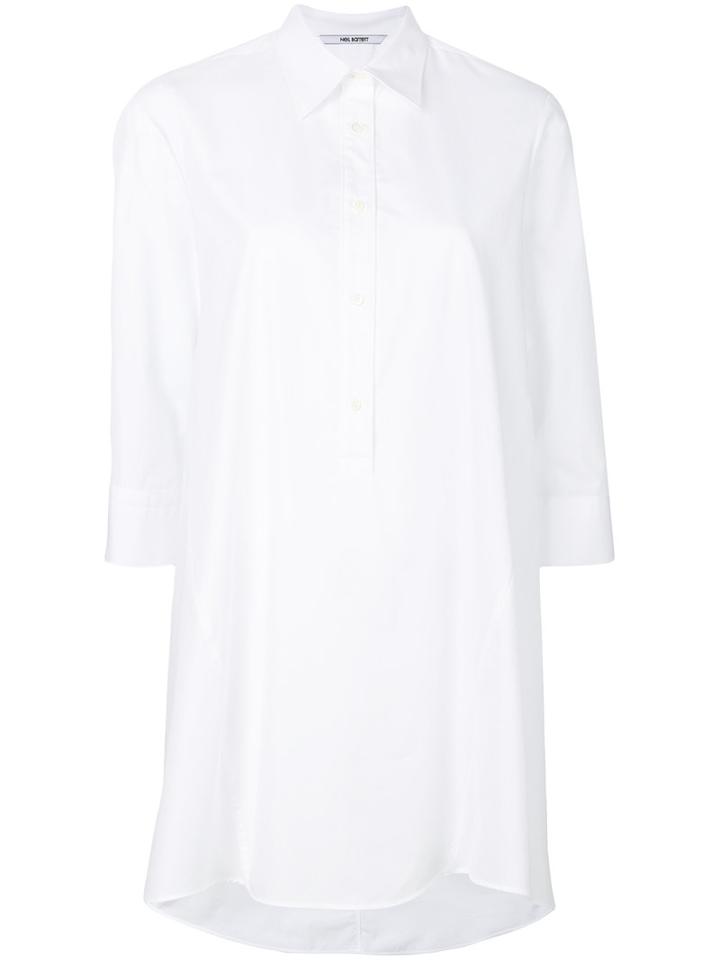 Neil Barrett - A-lined Shirt - Women - Cotton - S, White, Cotton