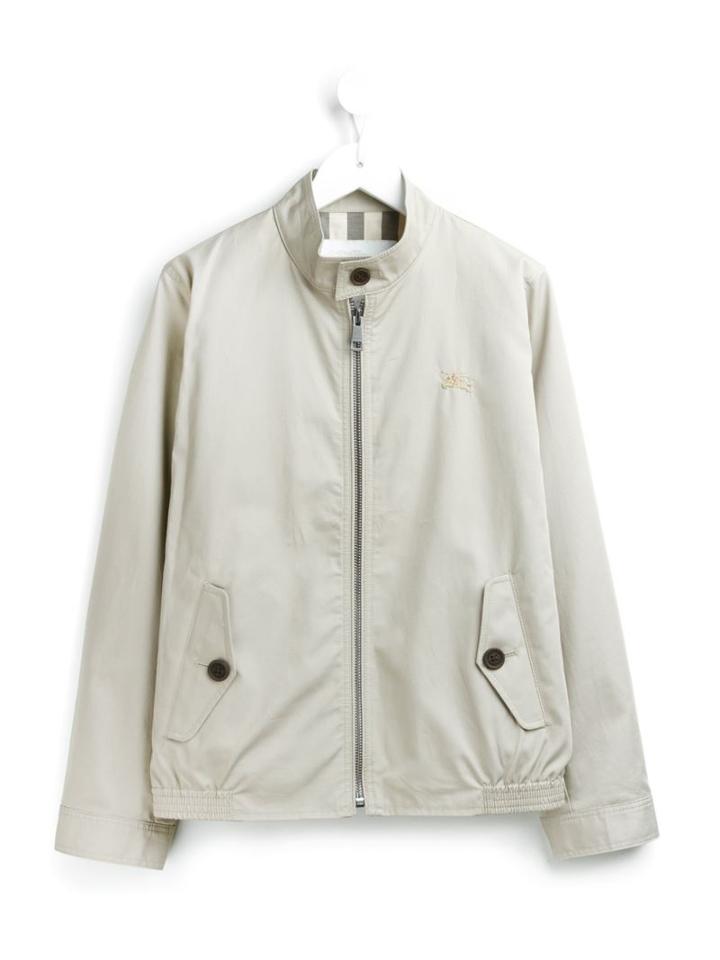 Burberry Kids 'beckford' Bomber Jacket, Boy's, Size: 12 Yrs, Nude/neutrals