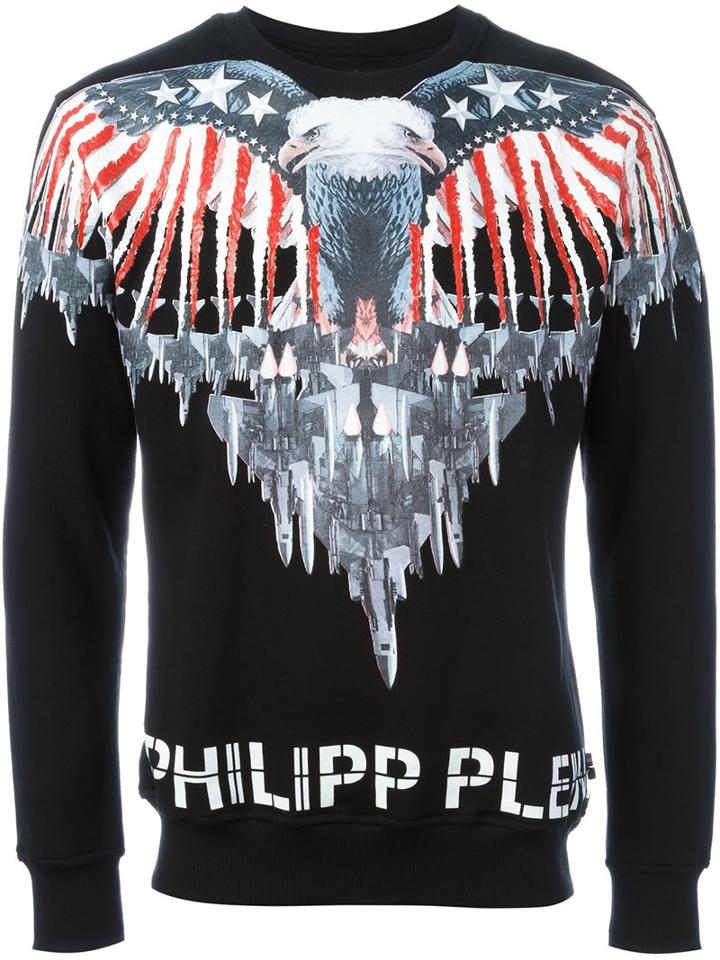 Philipp Plein 'de Land' Sweatshirt, Men's, Size: Small, Black, Cotton/polyester