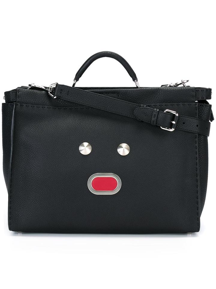 Fendi Faces Tote, Women's, Black