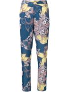 Yigal Azrouel Blooming Stargazer Trousers, Women's, Size: 10, Blue, Silk/viscose