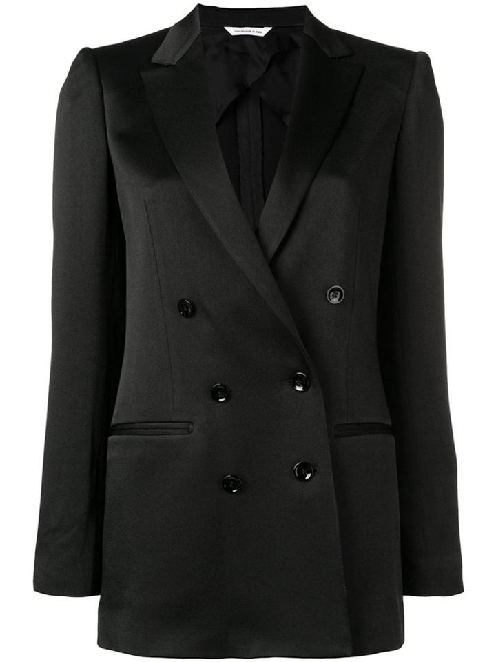 Tonello Double-breasted Fitted Blazer - Black
