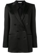 Tonello Double-breasted Fitted Blazer - Black