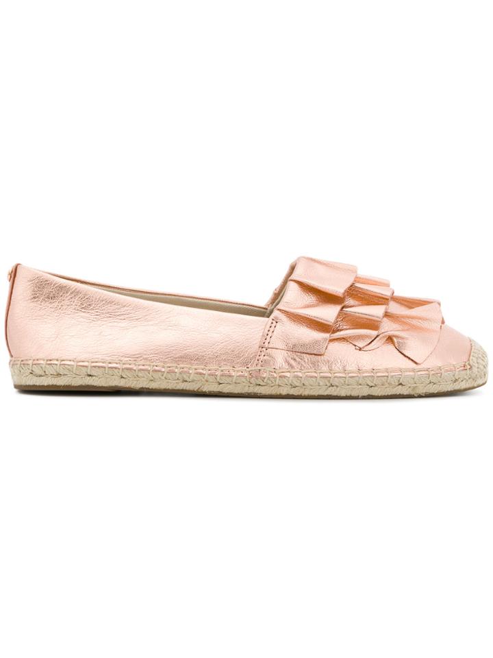 Michael Michael Kors Bella Ruffled Espadrilles - Pink & Purple