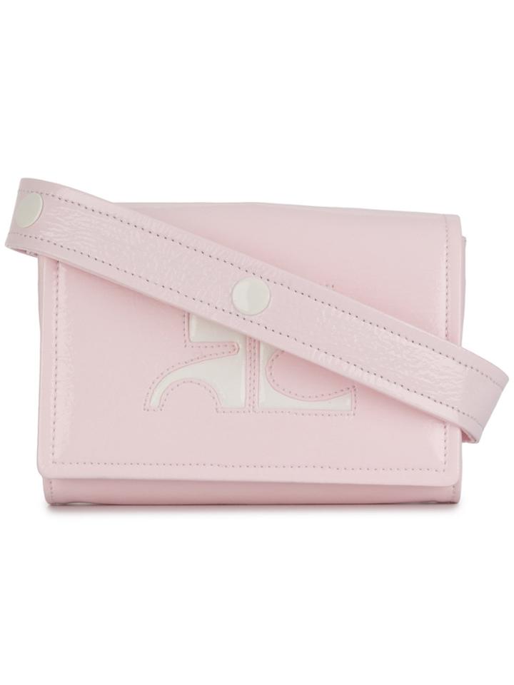Courrèges Vinyl Box Logo Waist Bag - Pink & Purple