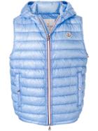 Moncler Down-filled Hooded Gilet - Blue