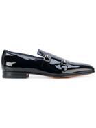 Santoni Patent Monk Shoes - Blue