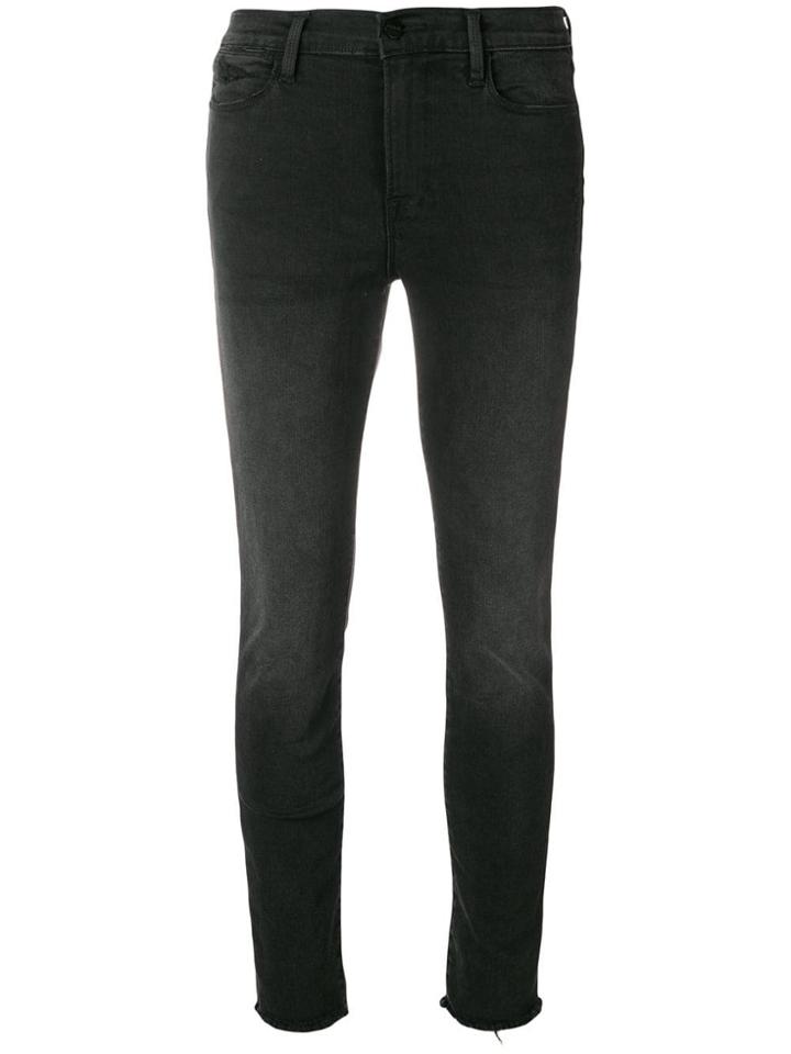Frame Low-rise Skinny Jeans - Black
