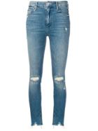 Mother High Waisted Looker Ankle Jeans - Blue