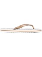 Michael Michael Kors Branded Flip Flops - Nude & Neutrals