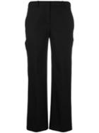 Theory Bootcut Cropped Trousers, Women's, Size: Iv, Black, Cotton/nylon/polyester/spandex/elastane