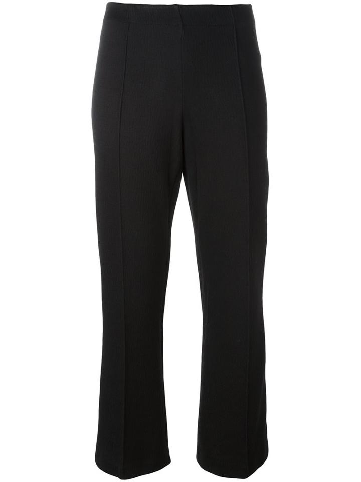 By Malene Birger Cropped Trousers, Women's, Size: Small, Black, Cotton/acrylic/polyamide/wool