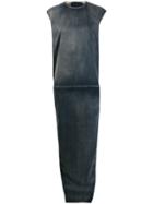 Rick Owens Side Slit Maxi Dress - Blue