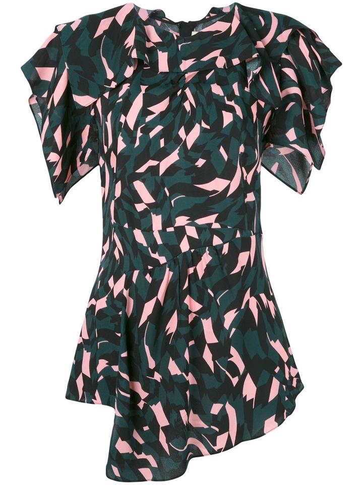 Marni Shutter Print Blouse, Size: 40, Green, Viscose