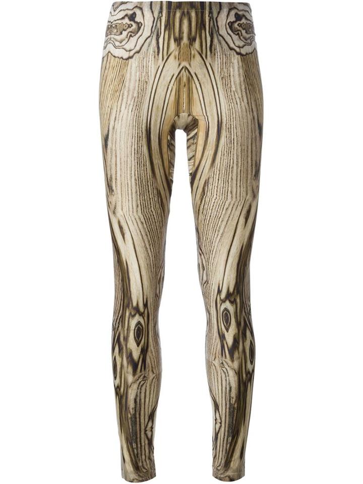 Alexander Mcqueen Wood Print Leggings