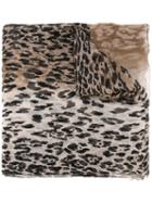 Salvatore Ferragamo Leopard-print Scarf, Women's, Brown, Silk
