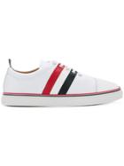 Thom Browne Side Stripes Sneakers - White