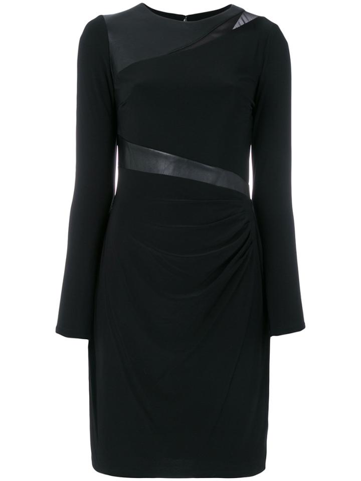 Ralph Lauren Long Sleeved Draped Dress - Black