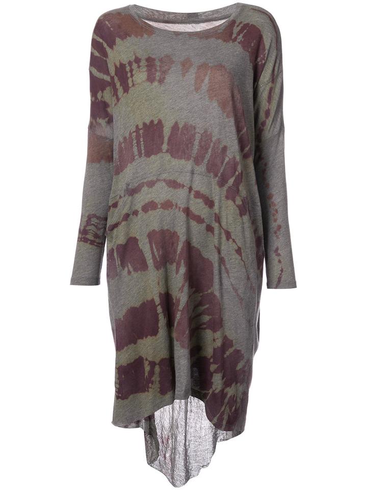 Raquel Allegra - Draped Tie-dye Dress - Women - Cotton/polyester - 1, Pink/purple, Cotton/polyester