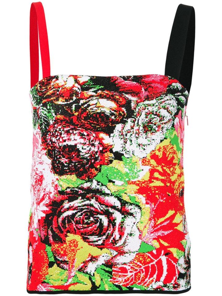 Versace Floral Jacquard Tank Top - Red