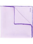 Tom Ford Contrast Hem Pocket Square - Pink