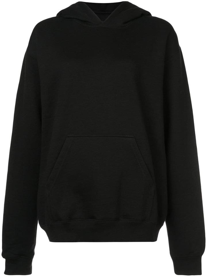 Rta Oversized Slogan Print Hoodie - Black