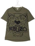 Kenzo Kids Tiger Print T-shirt - Green