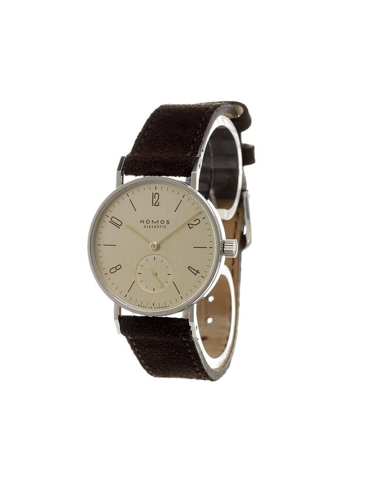 Nomos 'tangente 33 Karat' Analog Watch, Women's, Brown