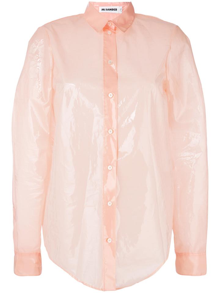 Jil Sander Plastic Effect Shirt - Yellow & Orange