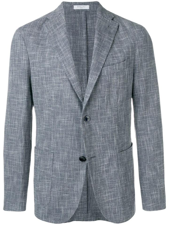 Boglioli Patterned Jacket - Blue