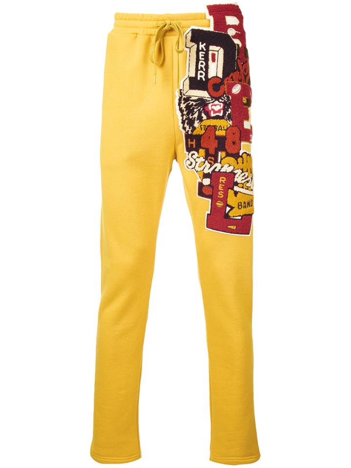 Doublet Embroidered Tracksuit Trousers - Yellow & Orange